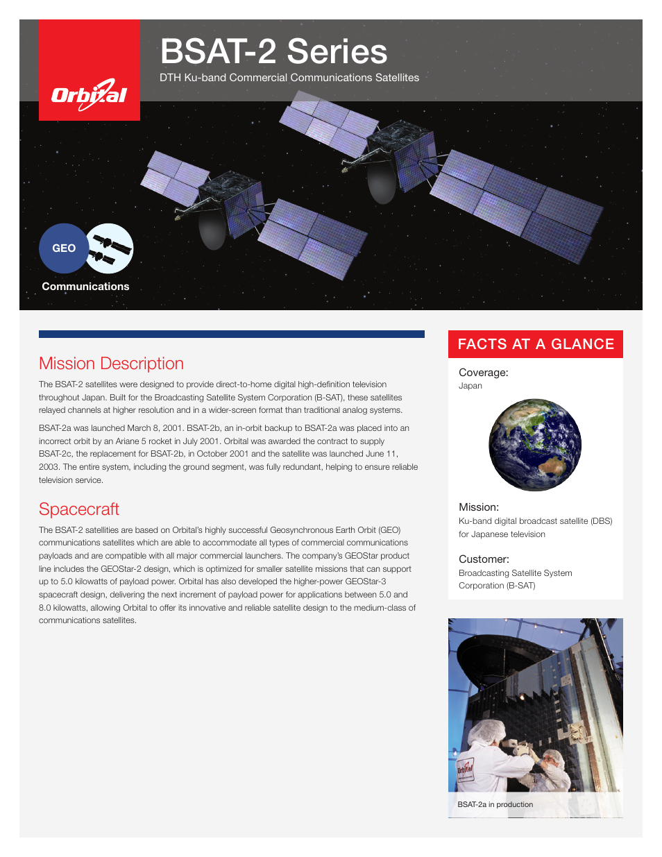 Orbital BSAT-2 Series User Manual | 2 pages