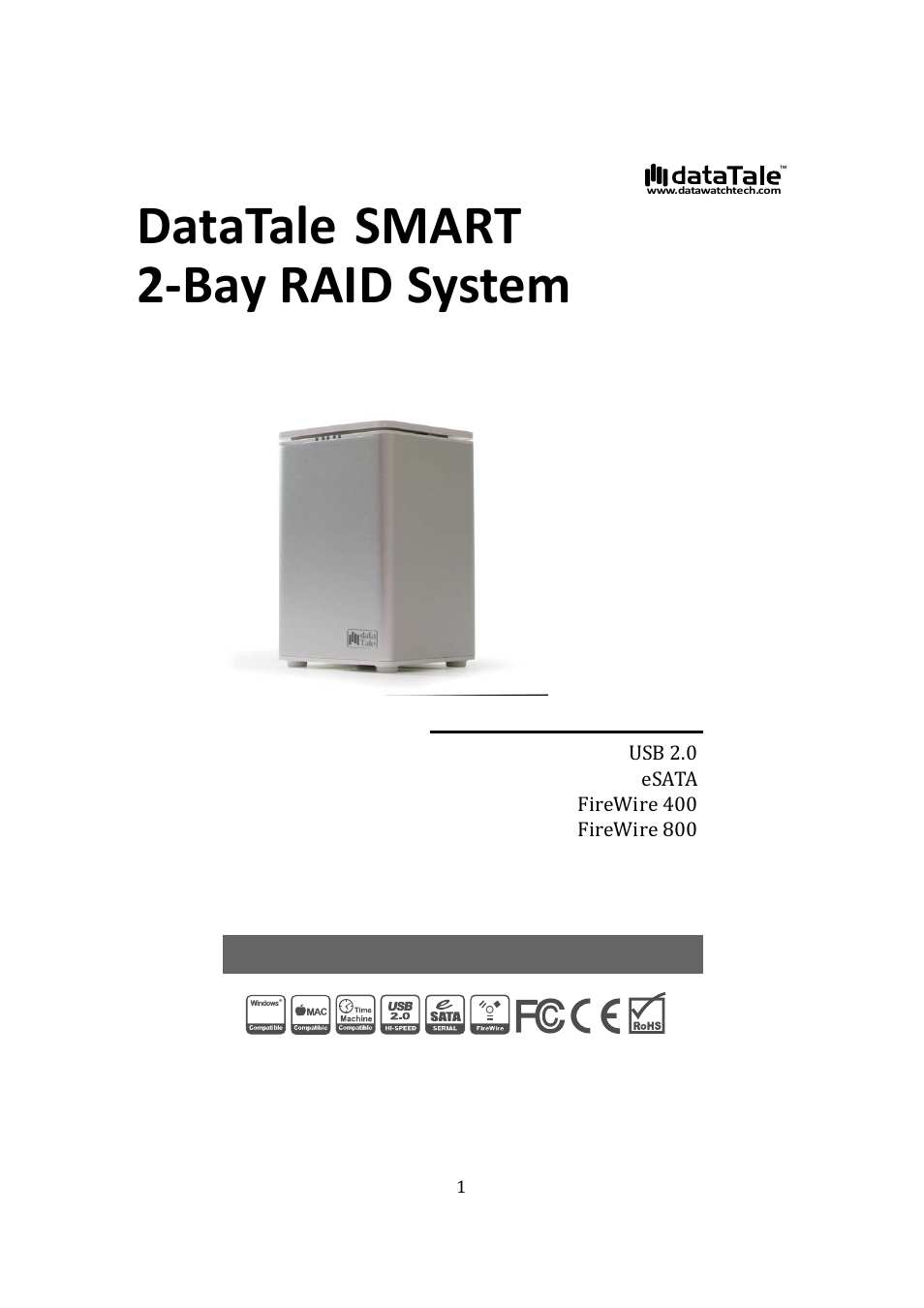 Oyen Digital DATATALE RS-M2QJ 2-BAY RAID User Manual | 47 pages