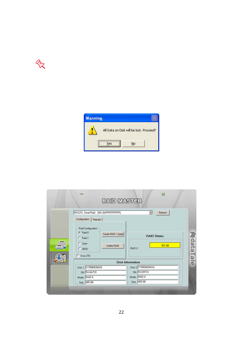 Oyen Digital DATATALE RS-M2QJ 2-BAY RAID User Manual | Page 22 / 47