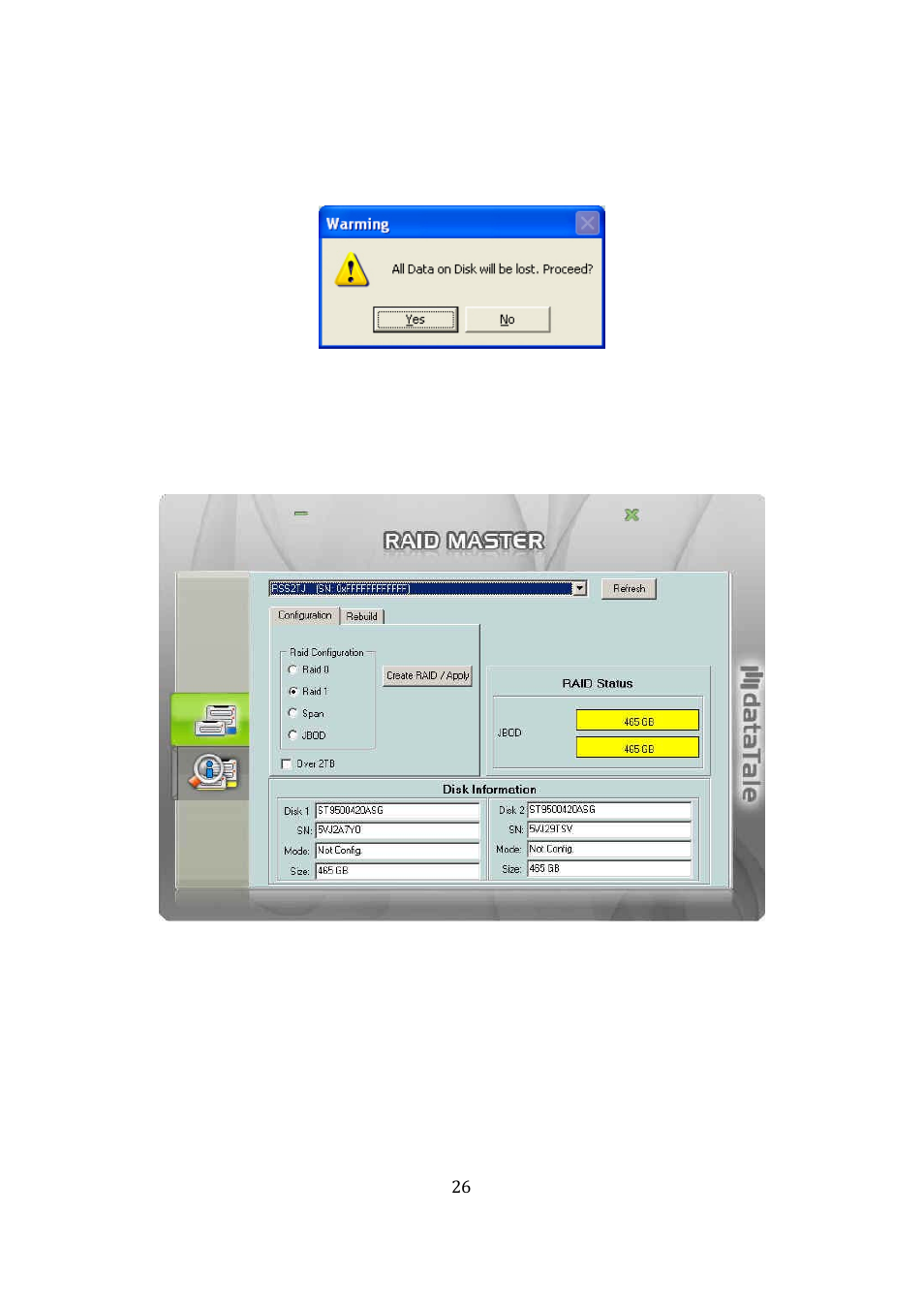 Oyen Digital DATATALE RS-M2QJ 2-BAY RAID User Manual | Page 26 / 47