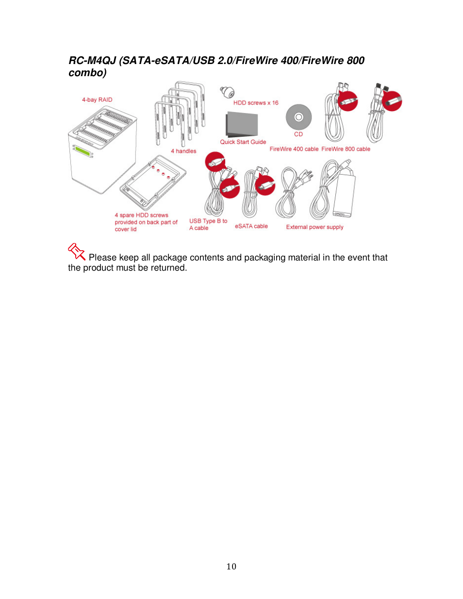 Oyen Digital DATATALE RC-M4QJ 4-BAY RAID User Manual | Page 10 / 79