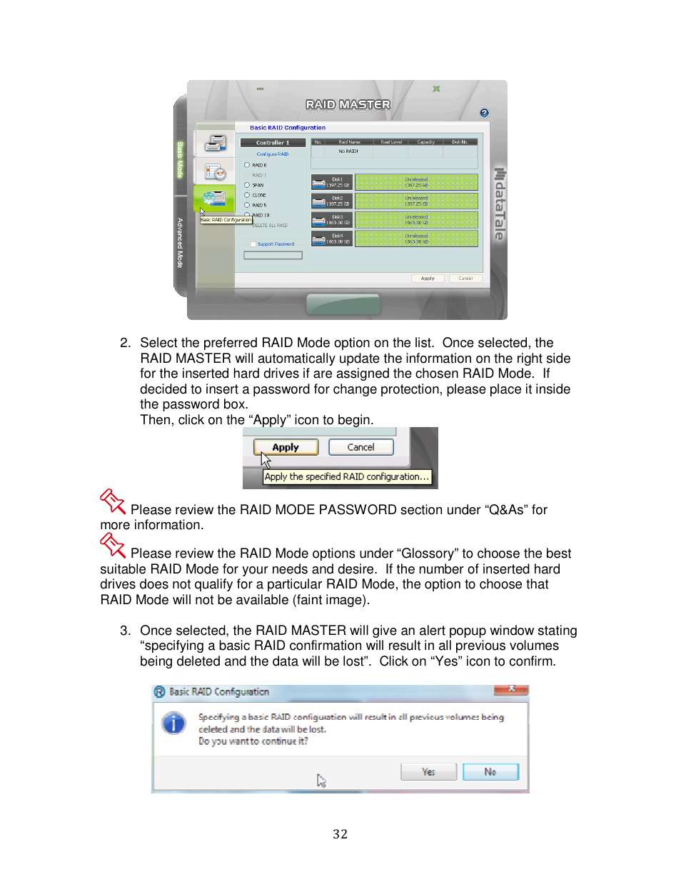 Oyen Digital DATATALE RC-M4QJ 4-BAY RAID User Manual | Page 32 / 79