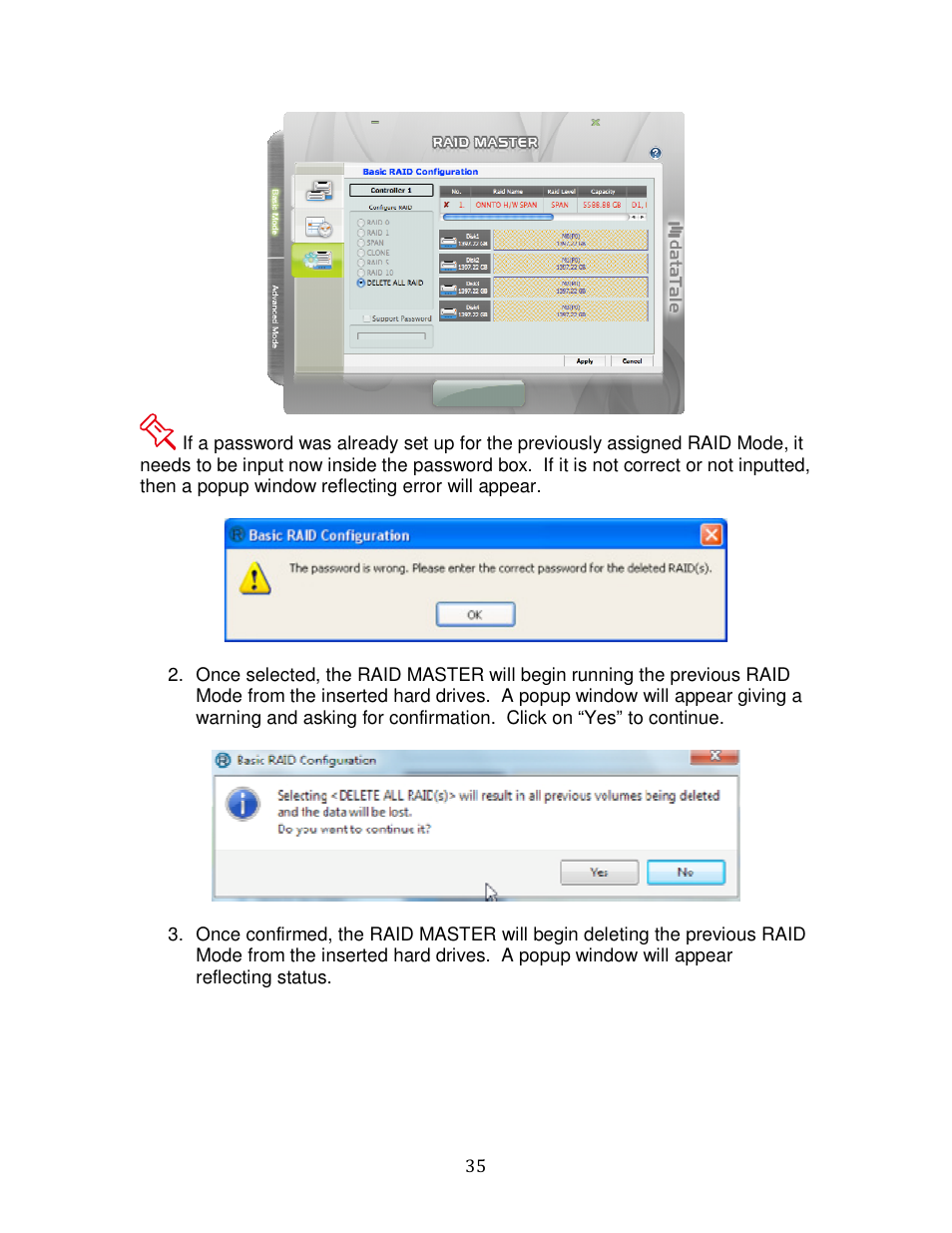 Oyen Digital DATATALE RC-M4QJ 4-BAY RAID User Manual | Page 35 / 79