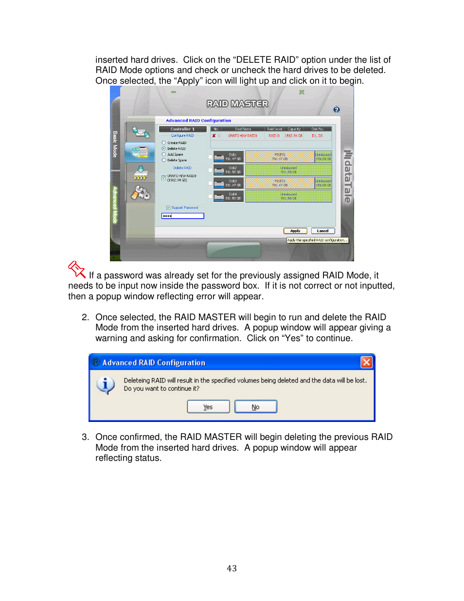 Oyen Digital DATATALE RC-M4QJ 4-BAY RAID User Manual | Page 43 / 79