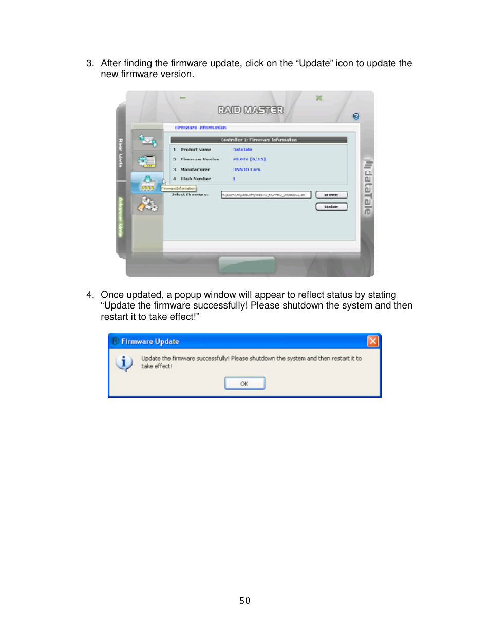 Oyen Digital DATATALE RC-M4QJ 4-BAY RAID User Manual | Page 50 / 79
