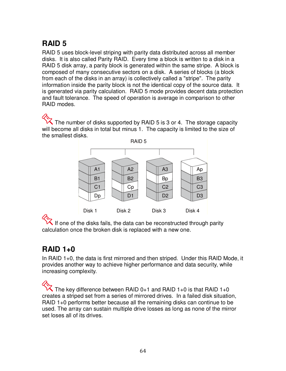 Raid 5, Raid 1+0 | Oyen Digital DATATALE RC-M4QJ 4-BAY RAID User Manual | Page 64 / 79