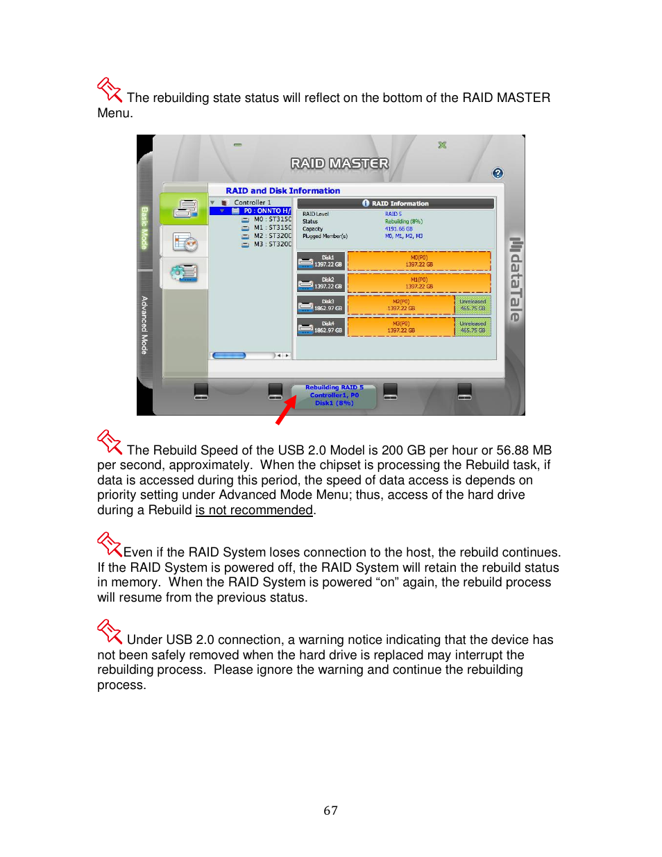 Oyen Digital DATATALE RC-M4QJ 4-BAY RAID User Manual | Page 67 / 79