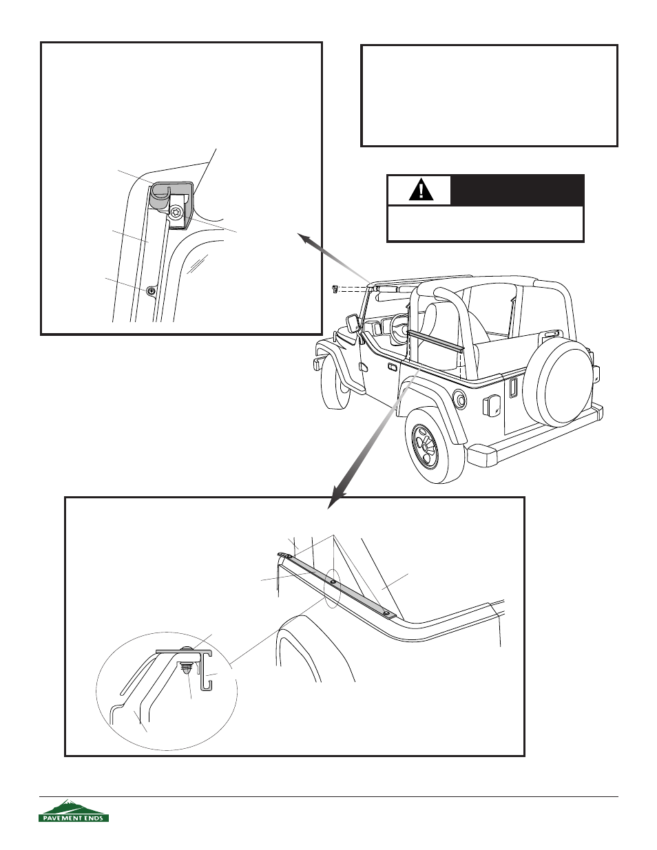 Caution, Step two, Step one | Tools needed | Pavement Ends 44527 Flip Top User Manual | Page 3 / 13