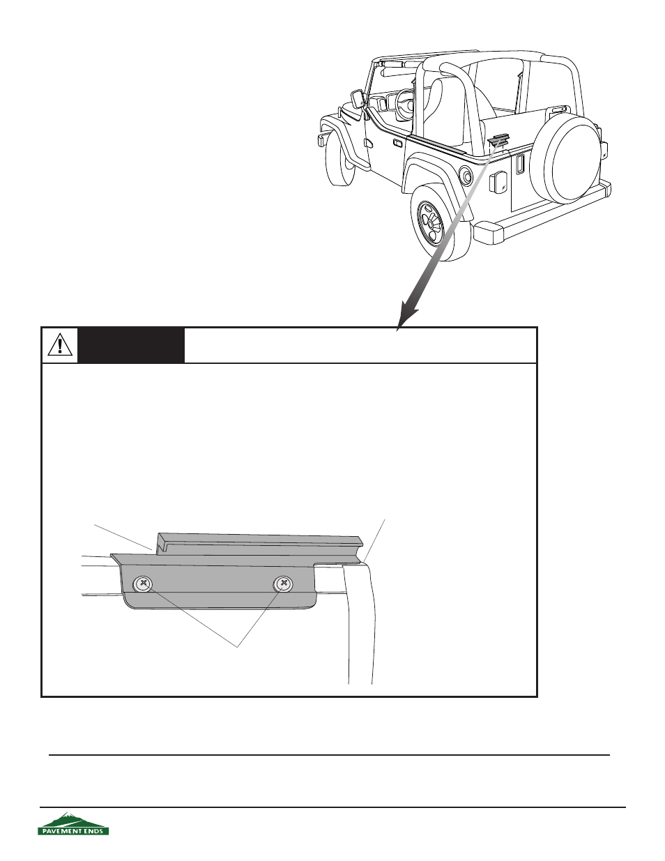 Caution, Step three | Pavement Ends 44527 Flip Top User Manual | Page 4 / 13