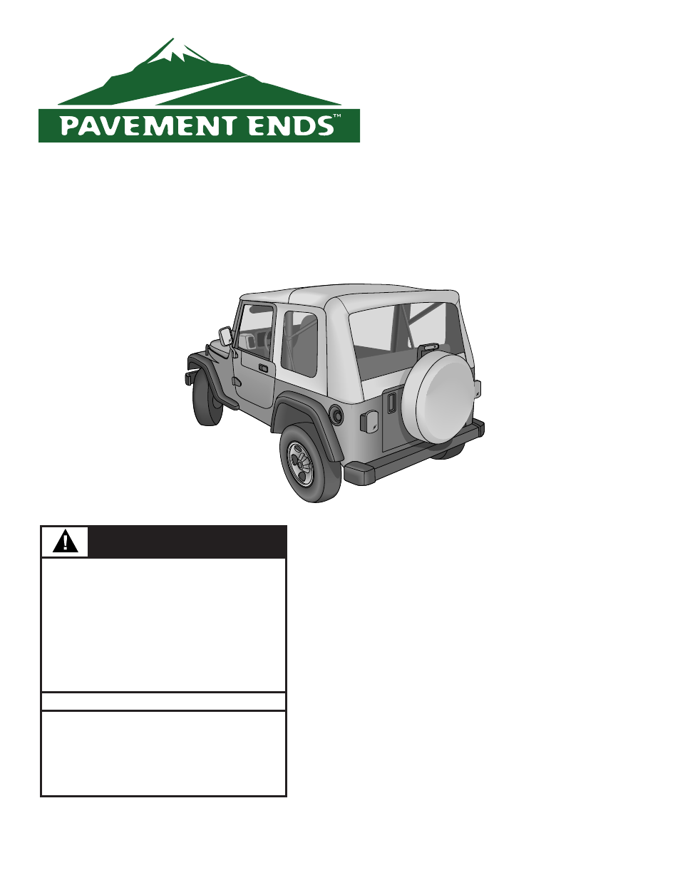 Pavement Ends 44587 Flip Top User Manual | 12 pages