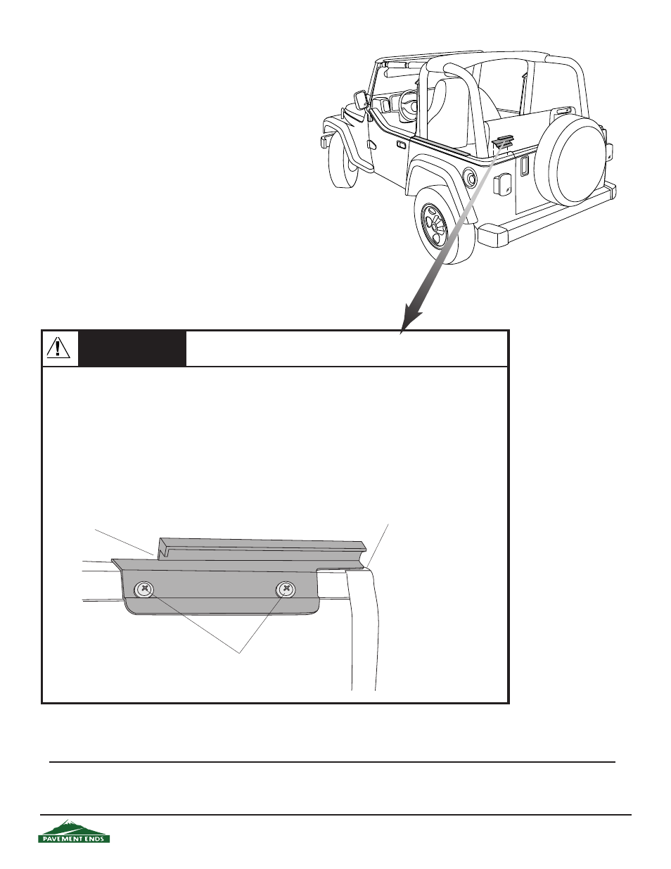 Caution, Step three | Pavement Ends 44587 Flip Top User Manual | Page 4 / 12
