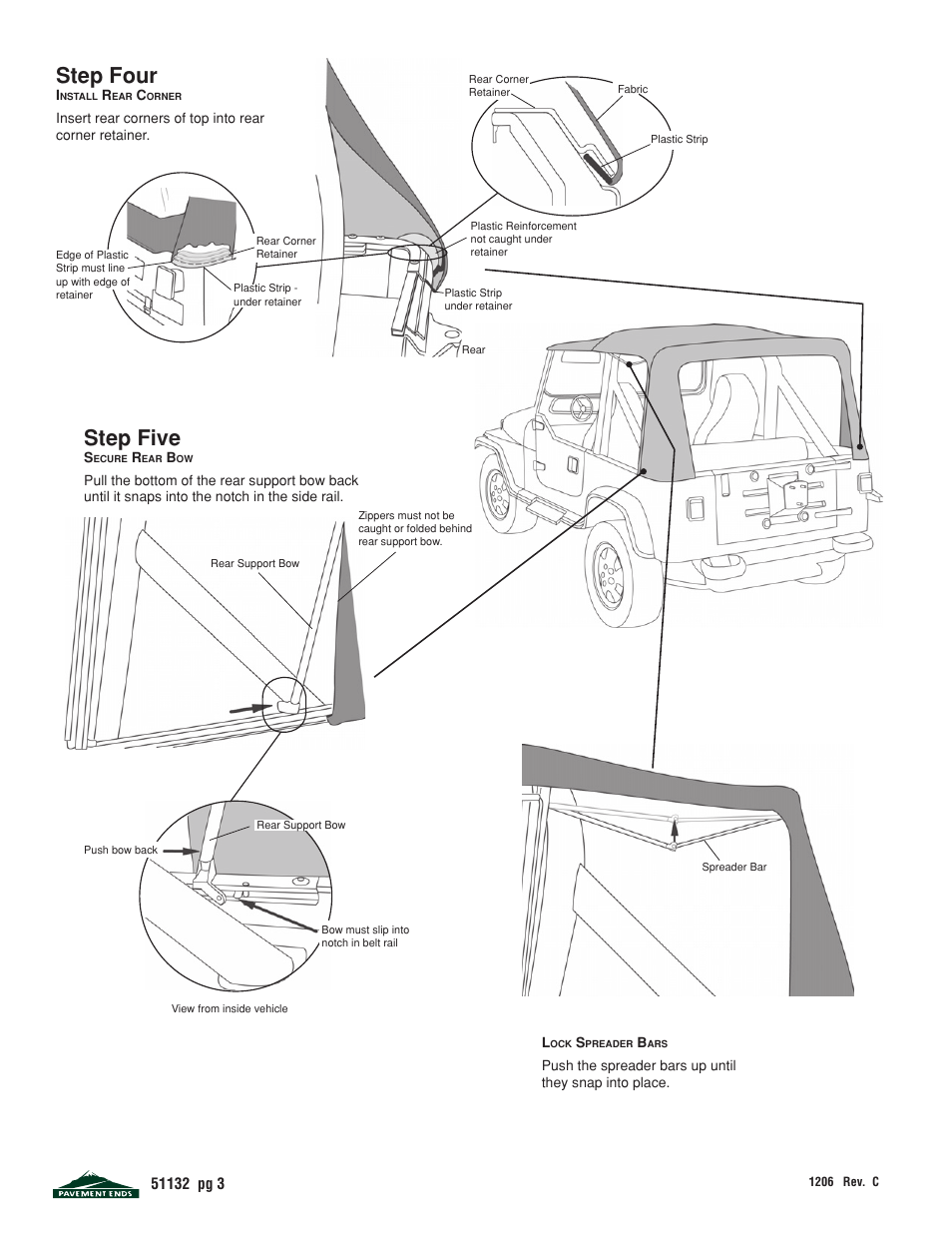 Step four, Step five, Step six | Pavement Ends 51132 Replay User Manual | Page 3 / 6