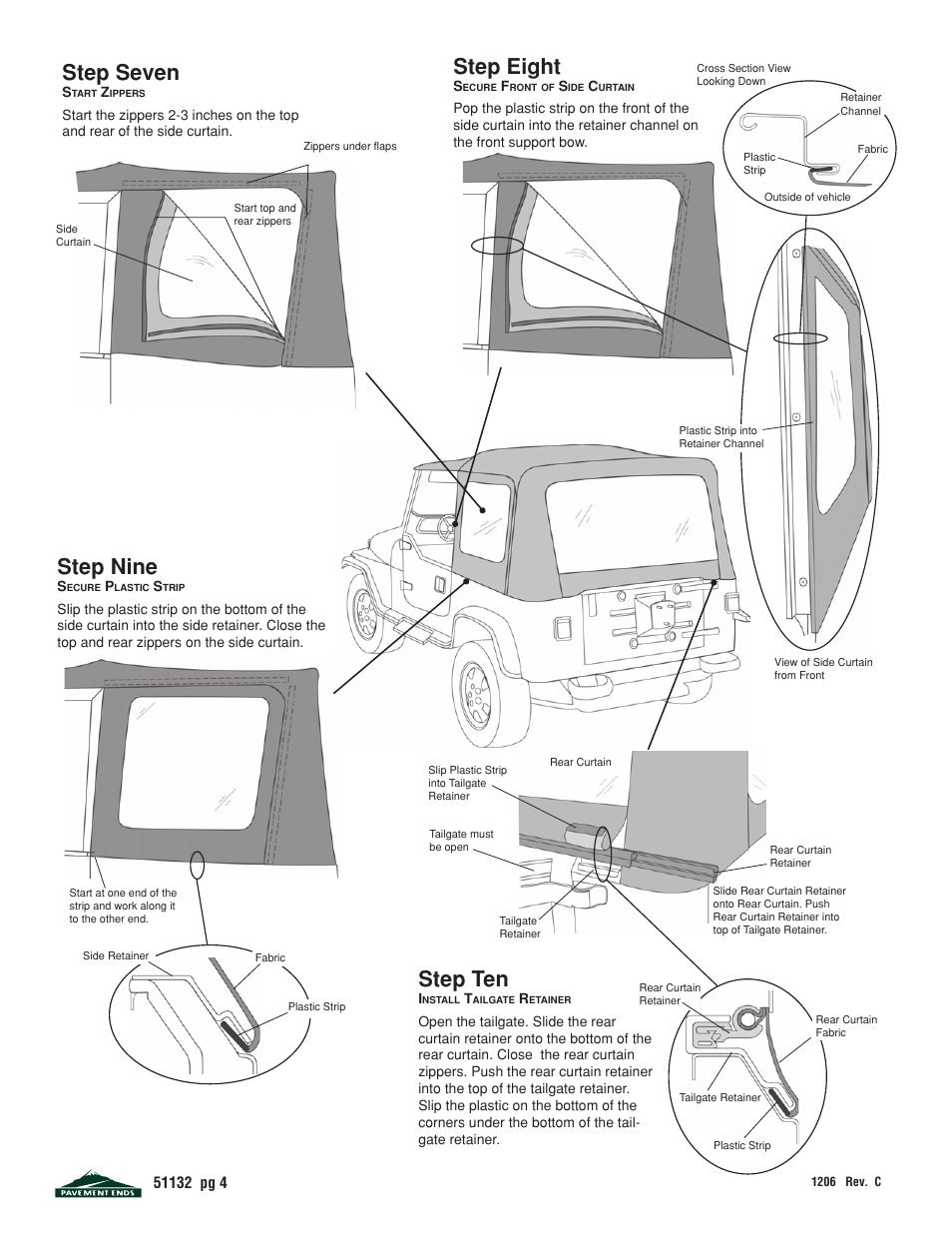 Step seven, Step eight, Step nine | Step ten | Pavement Ends 51132 Replay User Manual | Page 4 / 6