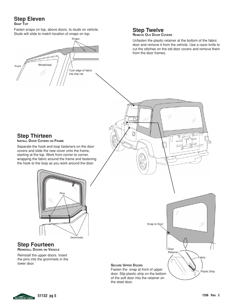 Step eleven, Step twelve, Step fourteen | Step thirteen, Step fifteen | Pavement Ends 51132 Replay User Manual | Page 5 / 6