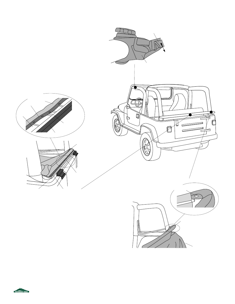 Installing the new top, Step three, Step one | Step two | Pavement Ends 51131 Replay User Manual | Page 4 / 10