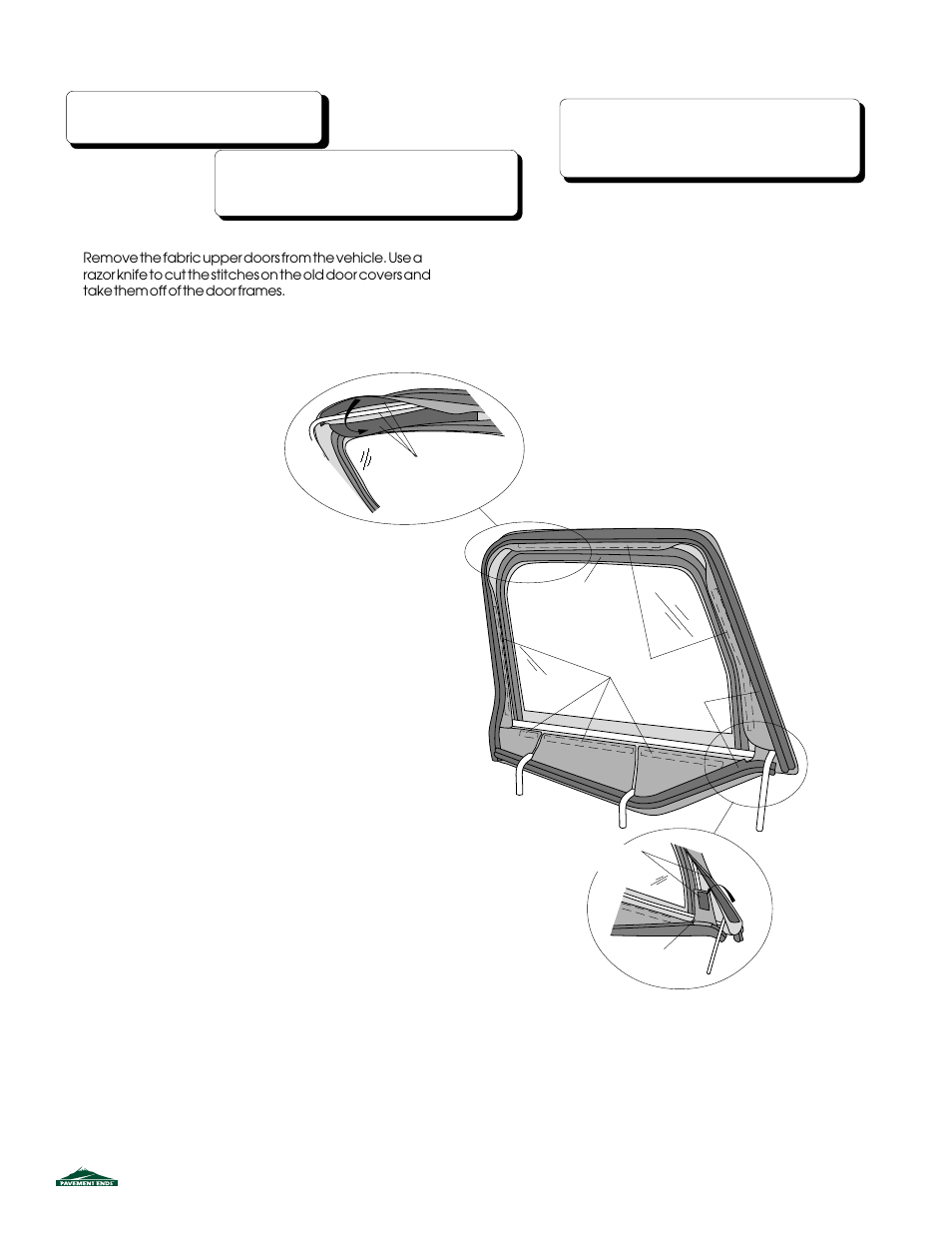 Installing the new door covers, Step fifteen, Step sixteen | Step seventeen | Pavement Ends 51131 Replay User Manual | Page 8 / 10