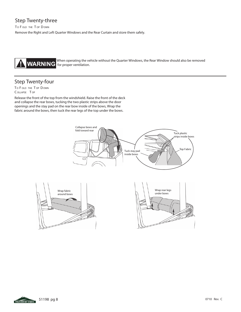 Step twenty-three, Step twenty-four | Pavement Ends 51198 Replay User Manual | Page 8 / 9