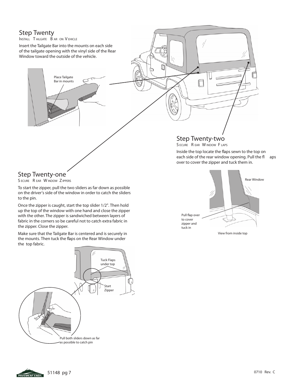 Step twenty, Step twenty-one, Step twenty-two | Pavement Ends 51148 Replay User Manual | Page 7 / 9