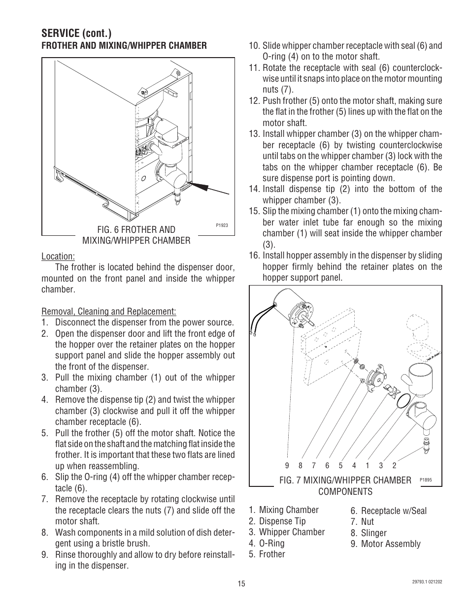 Service (cont.) | Bunn dispenser User Manual | Page 15 / 34