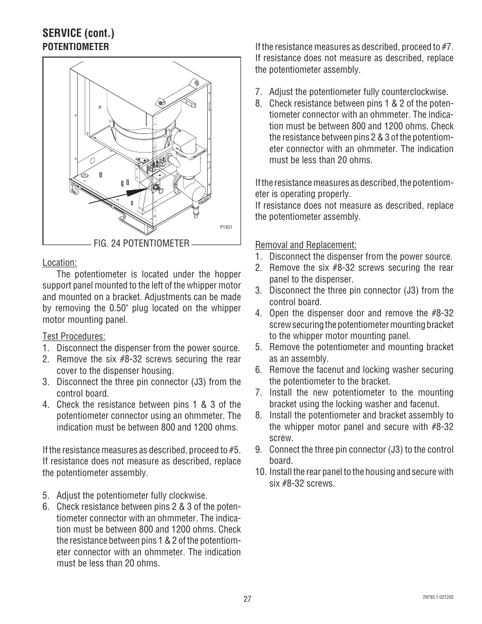 Bunn dispenser User Manual | Page 27 / 34