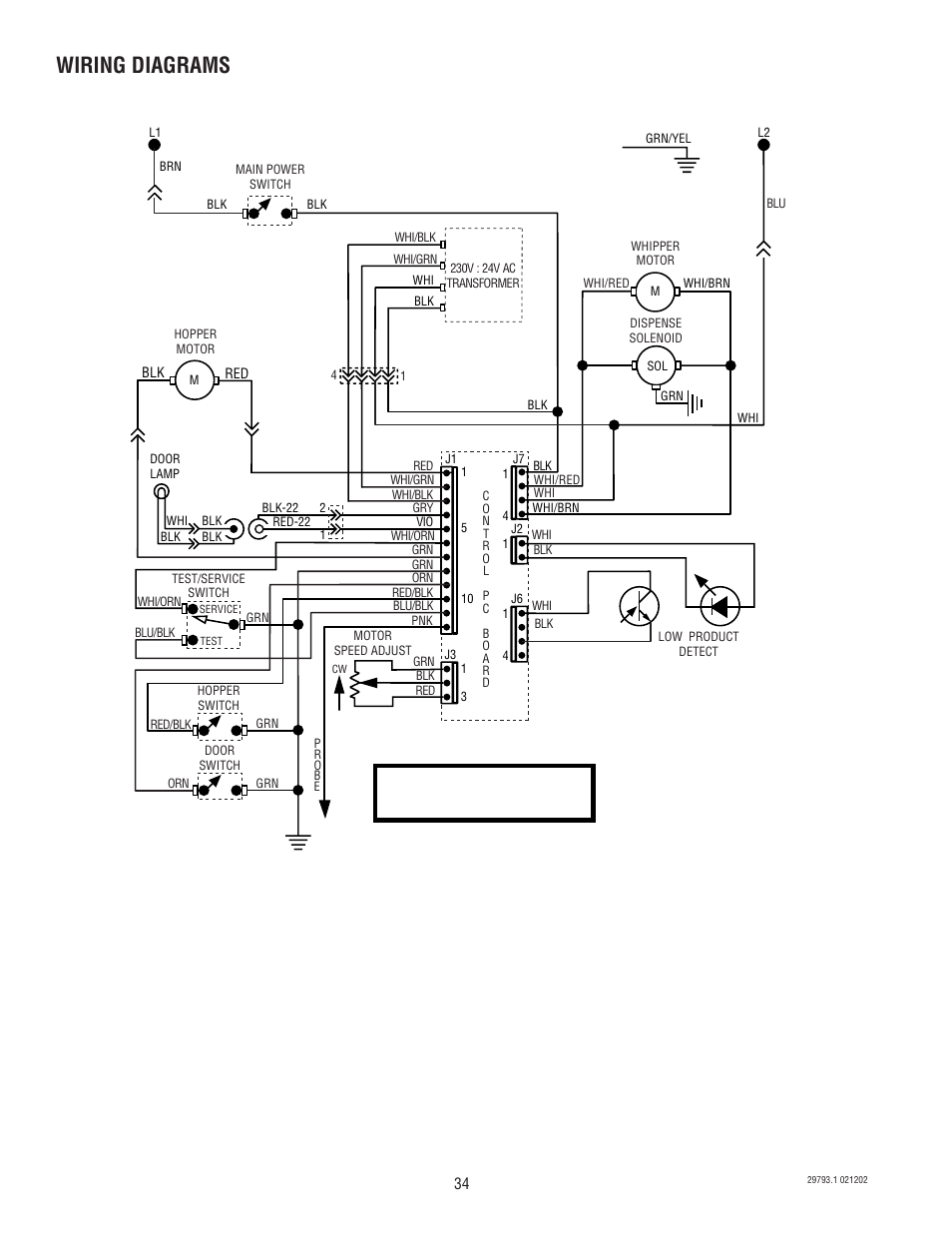 Wiring diagrams, Schematic wiring diagram pafa | Bunn dispenser User Manual | Page 34 / 34