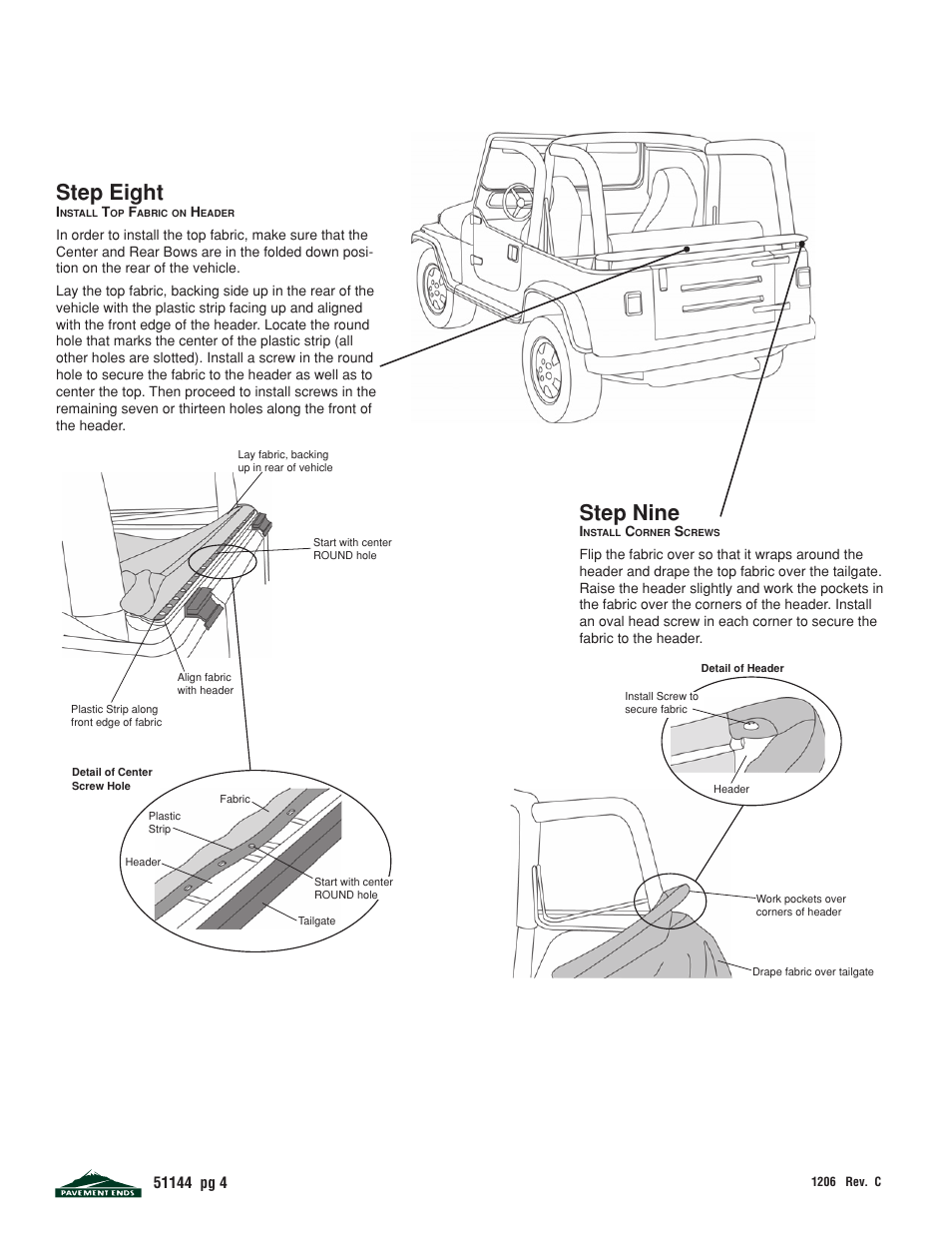 Step eight, Step nine | Pavement Ends 51144 Replay User Manual | Page 4 / 10