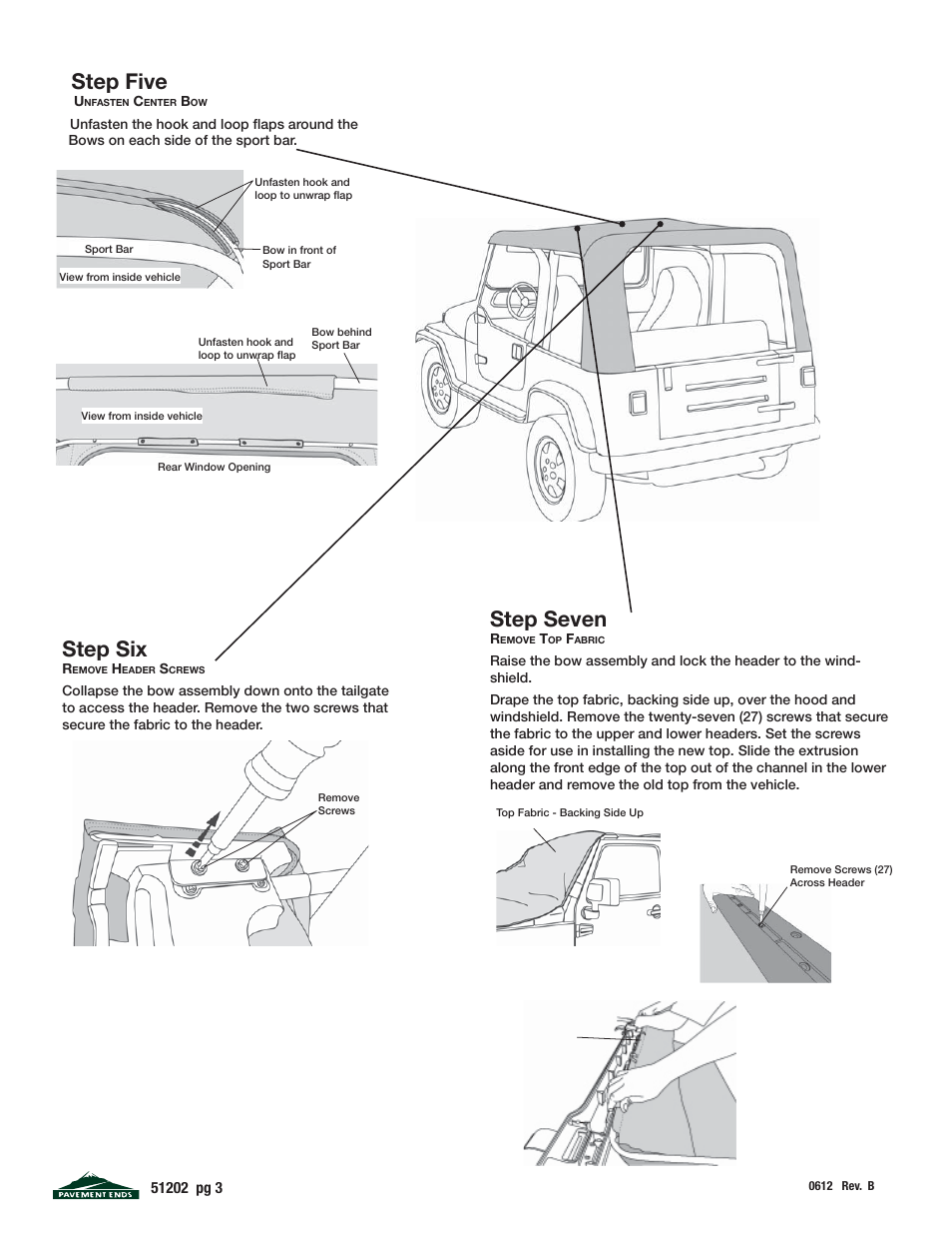 Step five, Step six, Step seven | Pavement Ends 51202 Replay User Manual | Page 3 / 9