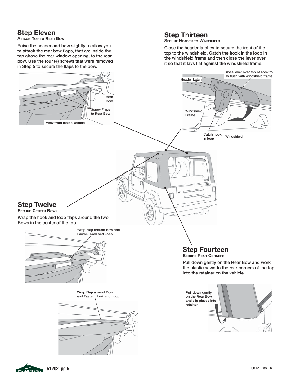 Step eleven, Step thirteen, Step twelve | Step fourteen | Pavement Ends 51202 Replay User Manual | Page 5 / 9