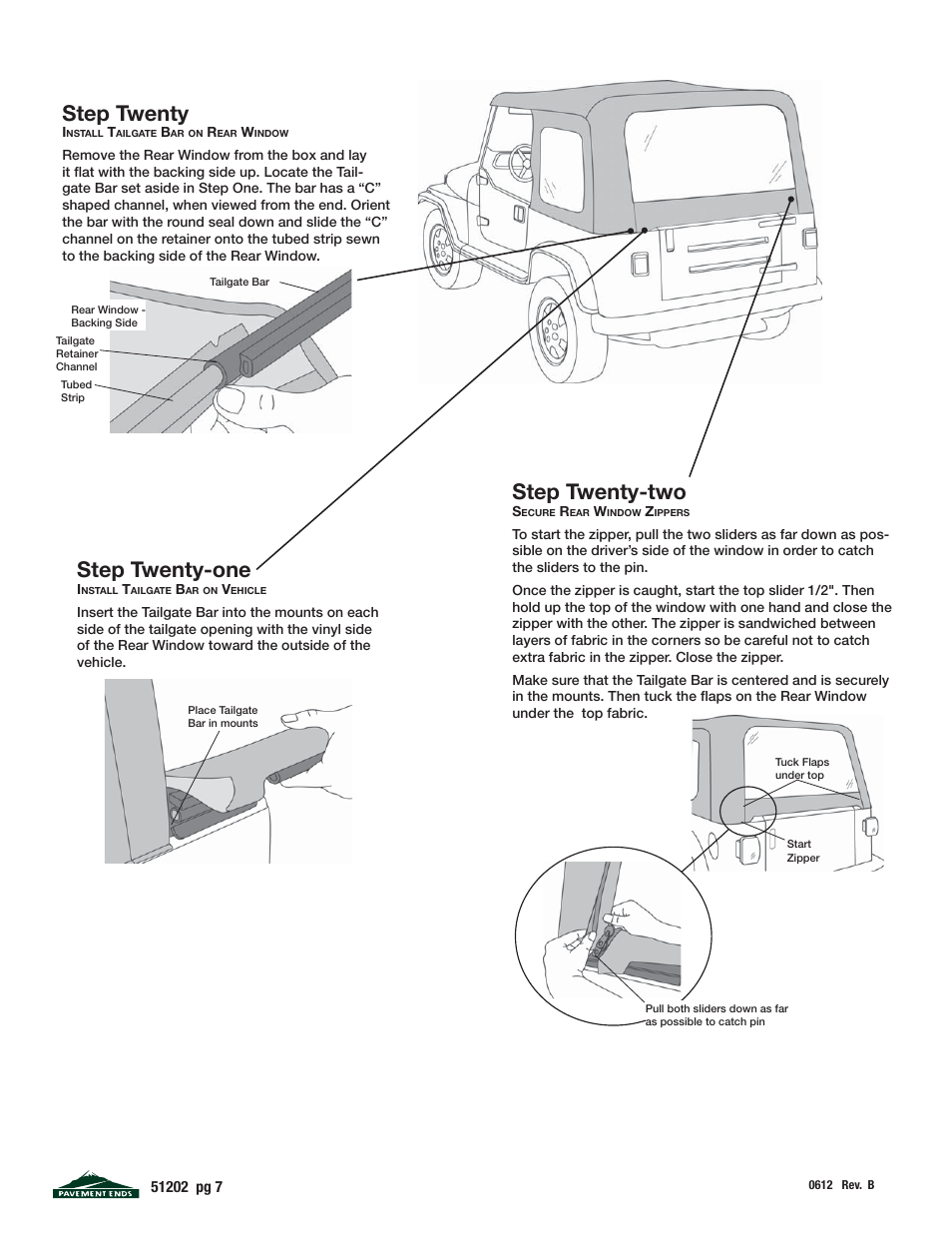 Step twenty-one, Step twenty-two, Step twenty | Pavement Ends 51202 Replay User Manual | Page 7 / 9