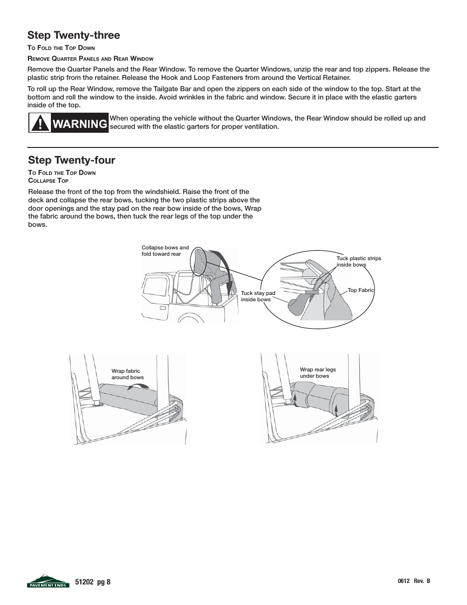 Step twenty-three, Step twenty-four | Pavement Ends 51202 Replay User Manual | Page 8 / 9