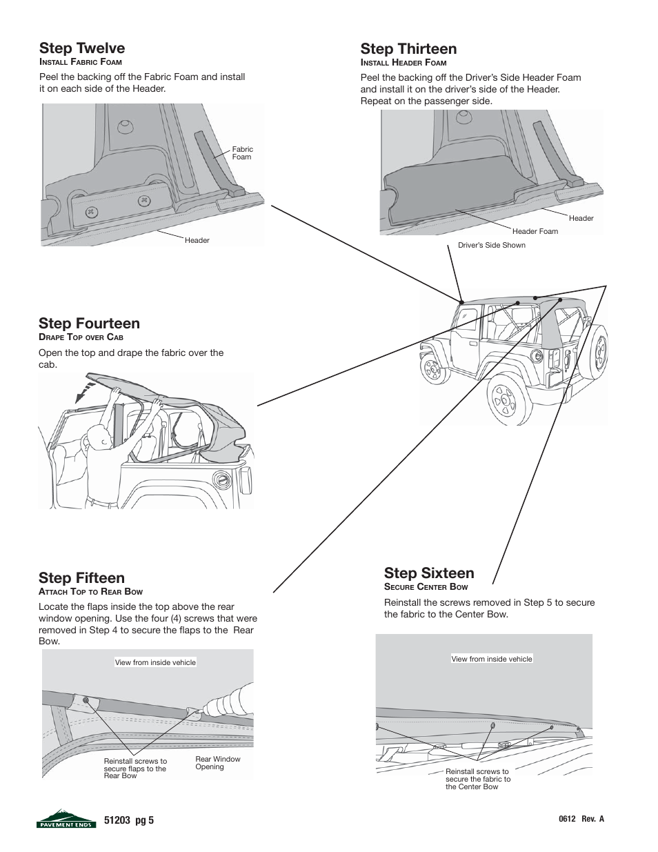 Step thirteen, Step twelve, Step fourteen | Step fifteen, Step sixteen | Pavement Ends 51203 Replay User Manual | Page 5 / 9