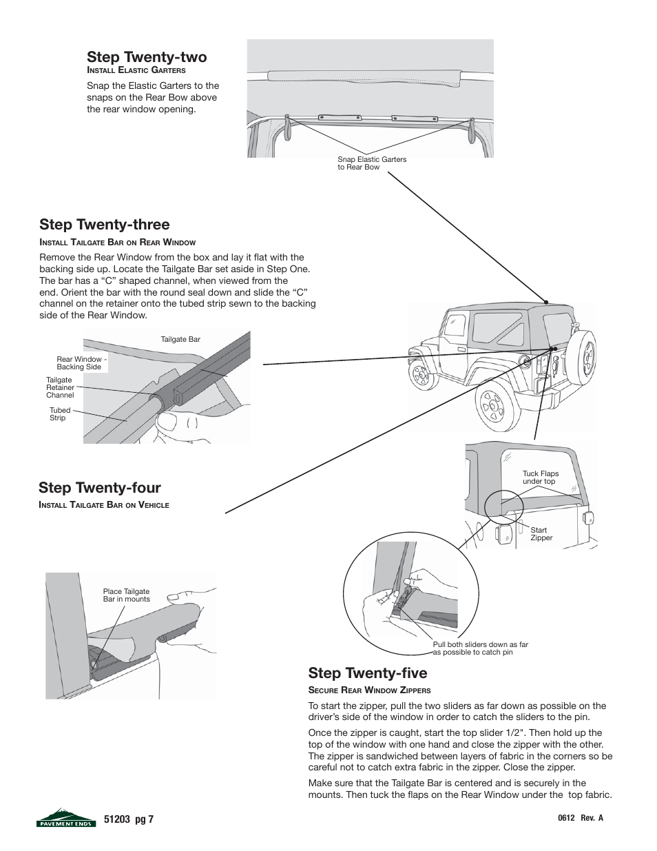 Step twenty-two, Step twenty-three, Step twenty-four | Step twenty-fi ve | Pavement Ends 51203 Replay User Manual | Page 7 / 9