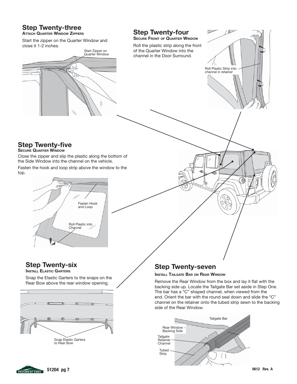 Step twenty-fi ve, Step twenty-three, Step twenty-four | Step twenty-six, Step twenty-seven | Pavement Ends 51204 Replay User Manual | Page 7 / 9