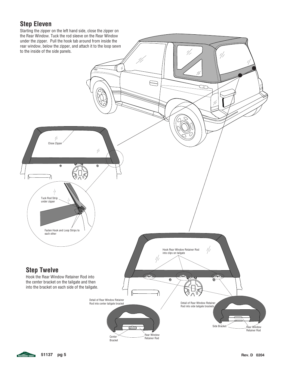 Step eleven, Step twelve | Pavement Ends 51137 Replay User Manual | Page 5 / 6