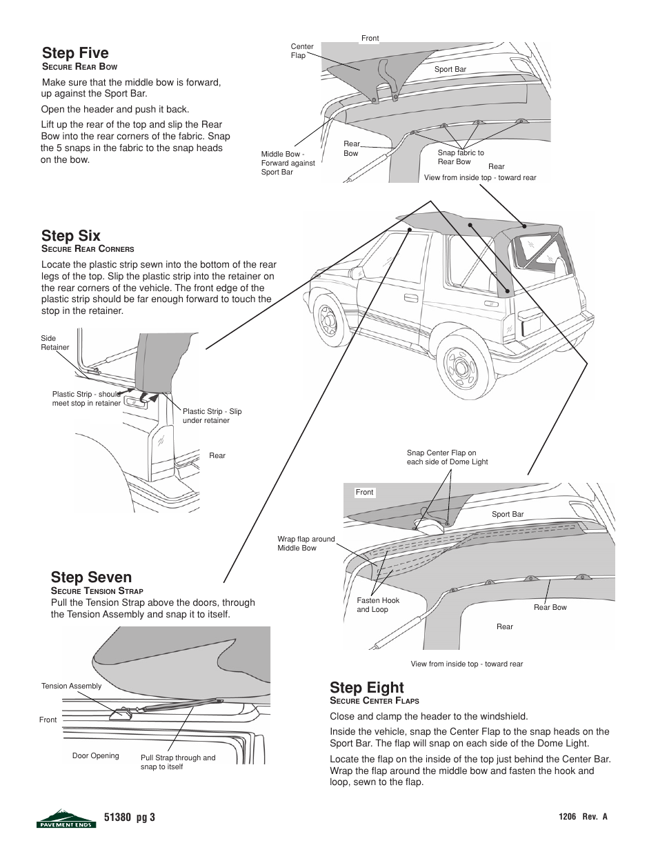 Step five, Step six, Step seven | Step eight | Pavement Ends 51380 Replay User Manual | Page 3 / 6
