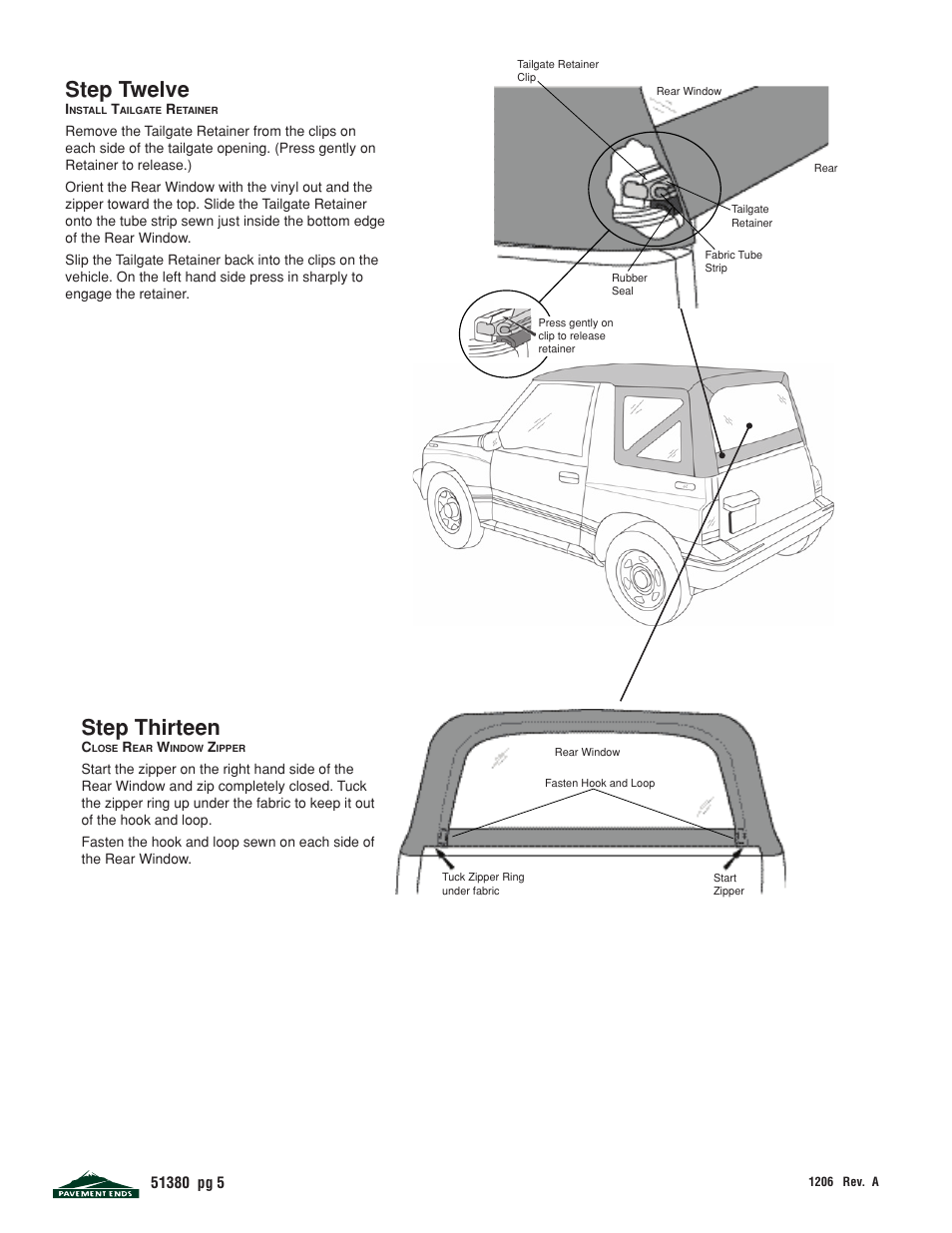 Step twelve, Step thirteen | Pavement Ends 51380 Replay User Manual | Page 5 / 6