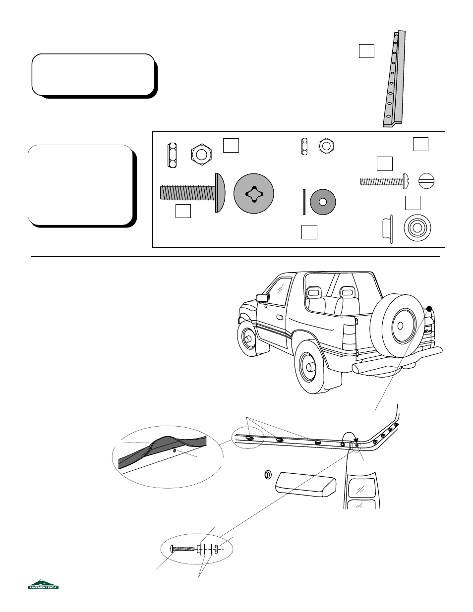 Parts list and hardware identification, Tools needed, Step one | Pavement Ends 51139 Replay User Manual | Page 2 / 7