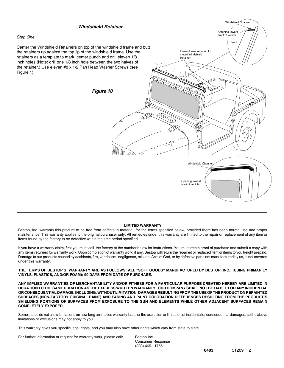 Pavement Ends 51209 Sun Cap User Manual | Page 2 / 2