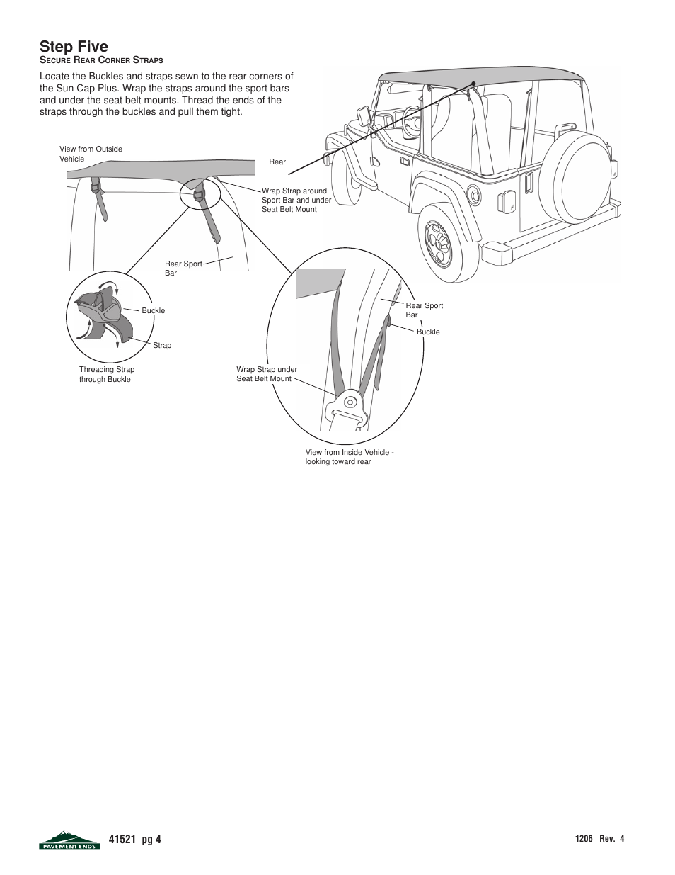 Step five | Pavement Ends 41521 Sun Cap User Manual | Page 4 / 5