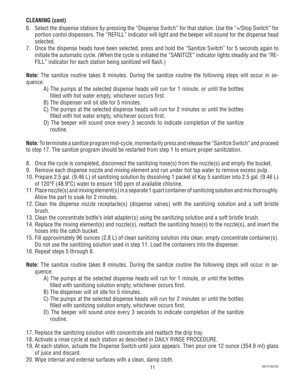 Bunn JDF-2N User Manual | Page 11 / 32