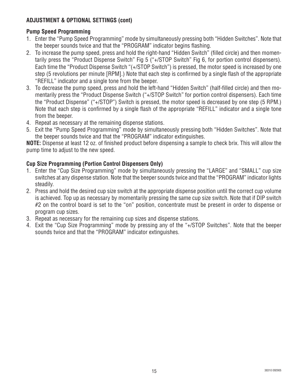 Bunn JDF-2N User Manual | Page 15 / 32