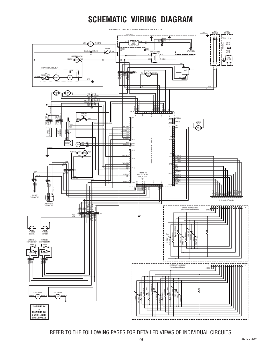 Schematic wiring diagram, Schematic wiring diagram jdf-2 | Bunn JDF-2N User Manual | Page 29 / 32