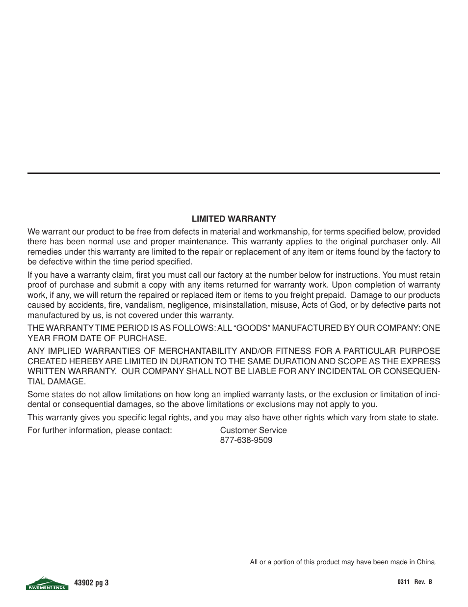 Pavement Ends 43902 Rear Bumpers User Manual | Page 3 / 3