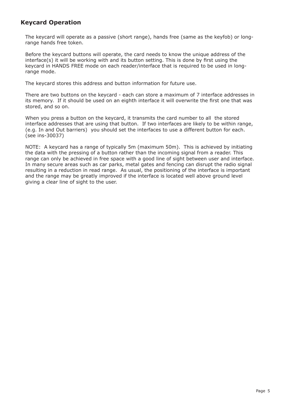Paxton Hands free demonstration unit User Manual | Page 5 / 5