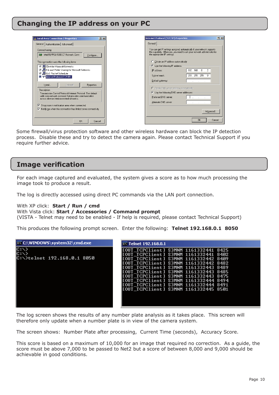 Paxton SONY number plate reader User Manual | Page 10 / 11