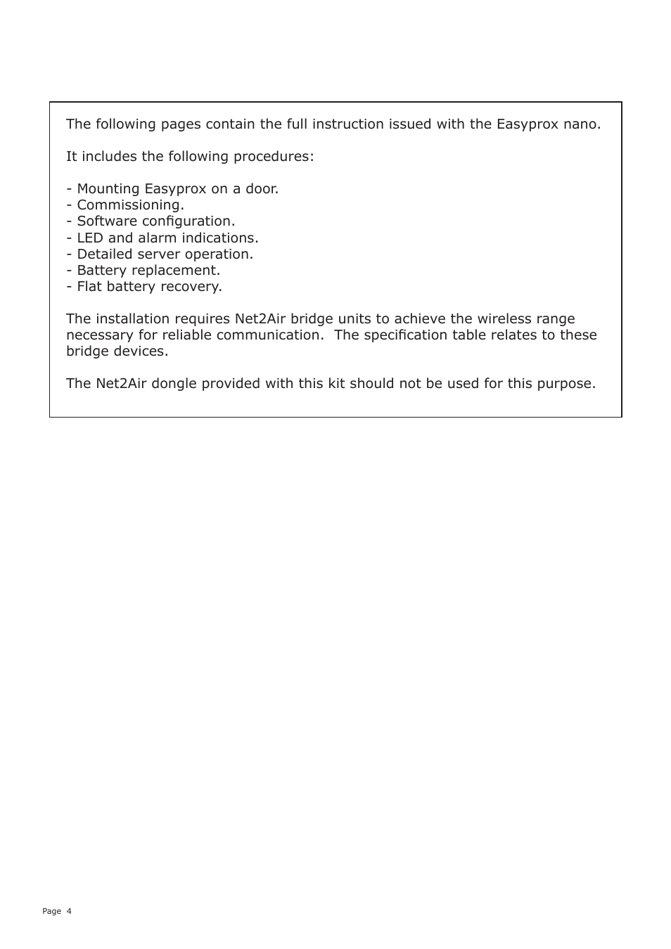 Paxton Easyprox nano starter kit User Manual | Page 4 / 12