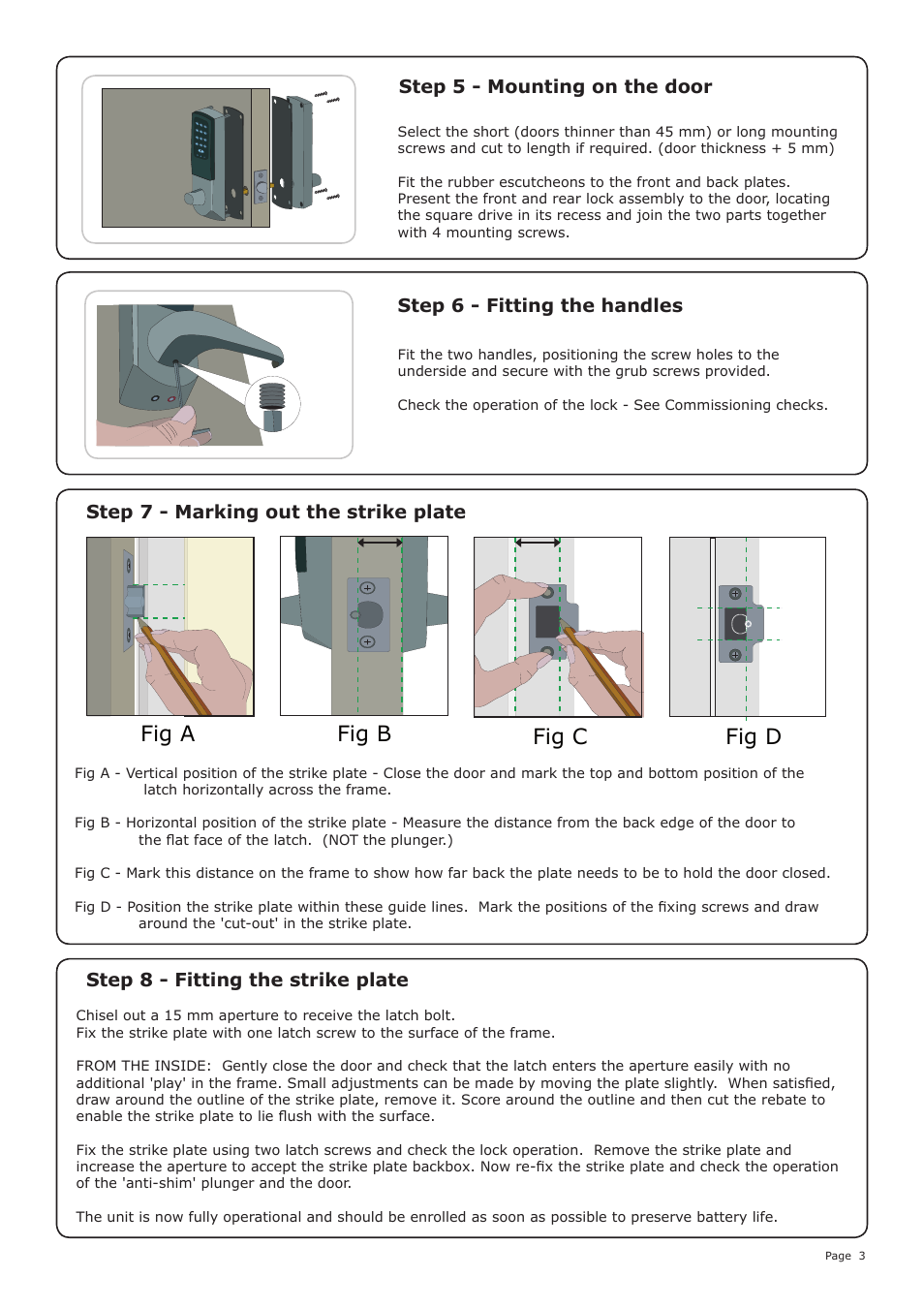 Fig a fig b fig c fig d | Paxton Easyprox compact keypad User Manual | Page 3 / 9