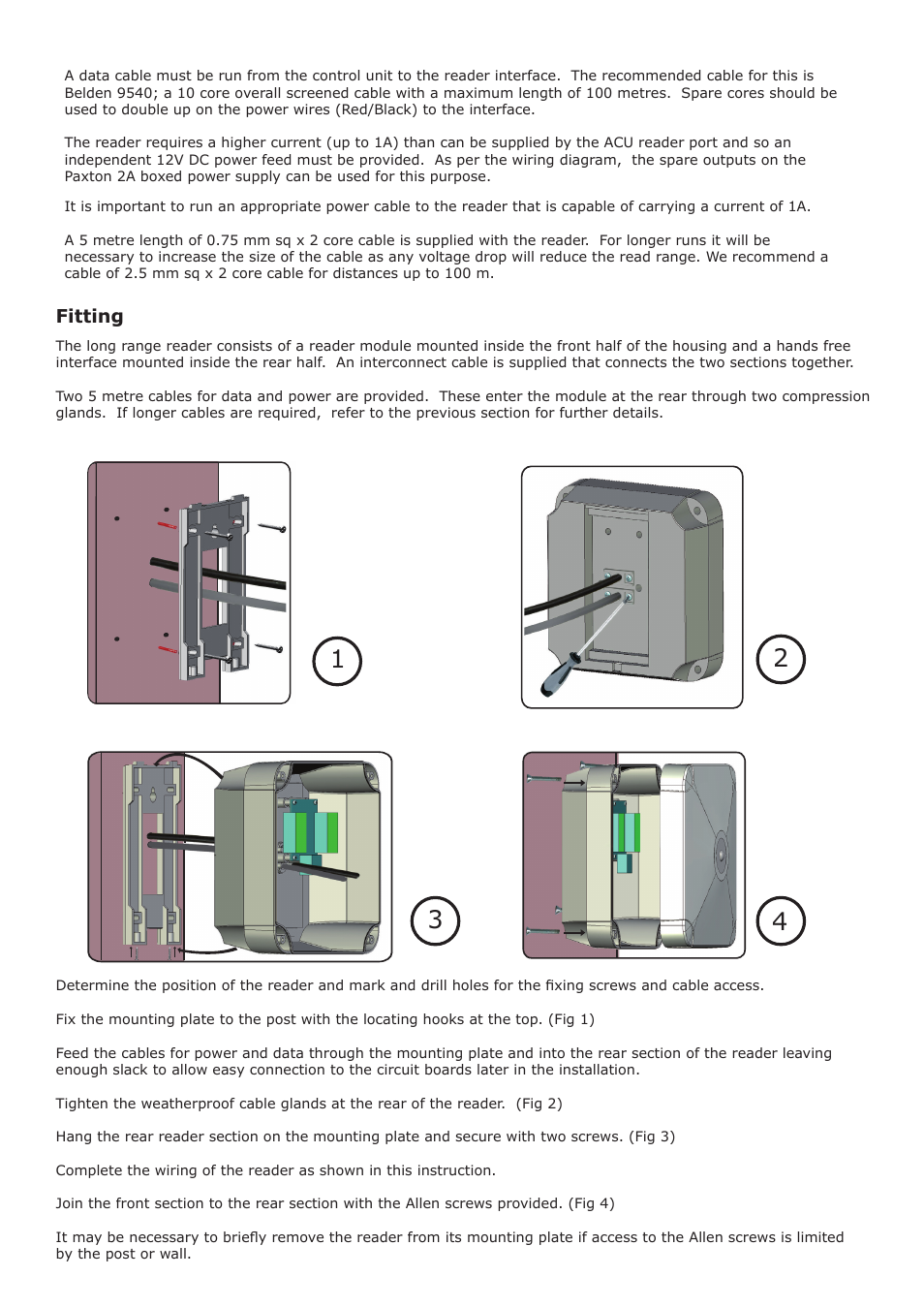 Paxton OEM PROXIMITY Long range reader - EM4100 - Wiegand Output User Manual | Page 3 / 5