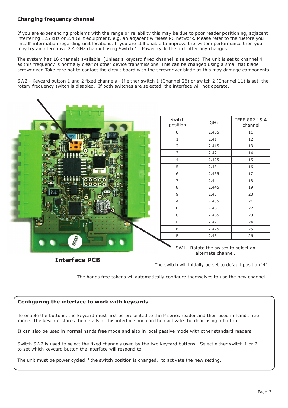 Interface pcb | Paxton OEM Hands free interface, Clock & Data output User Manual | Page 3 / 4