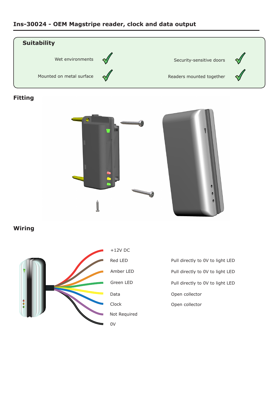 Paxton OEM Magstripe reader, clock and data output User Manual | Page 3 / 4